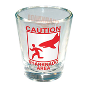 Sharknado Caution Sharknado Area Shot Glass