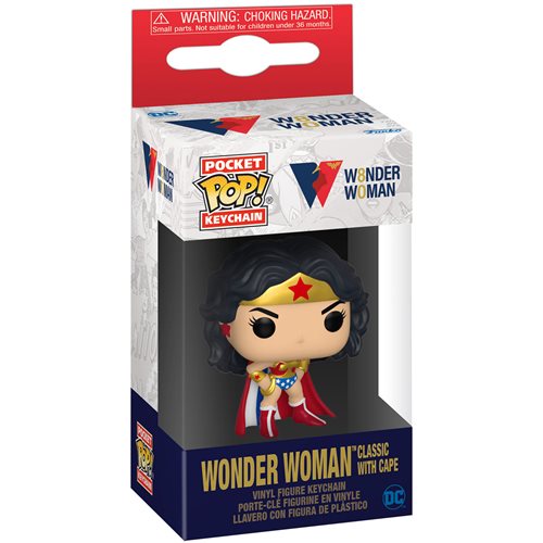 Wonder Woman 80th Anniversary Classic with Cape Pocket Pop! Key Chain