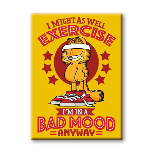 Garfield Exercise Flat Magnet