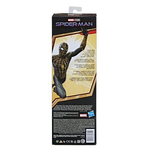 Spider-Man Titan Hero Series Black and Gold Suit 12-Inch Action Figure