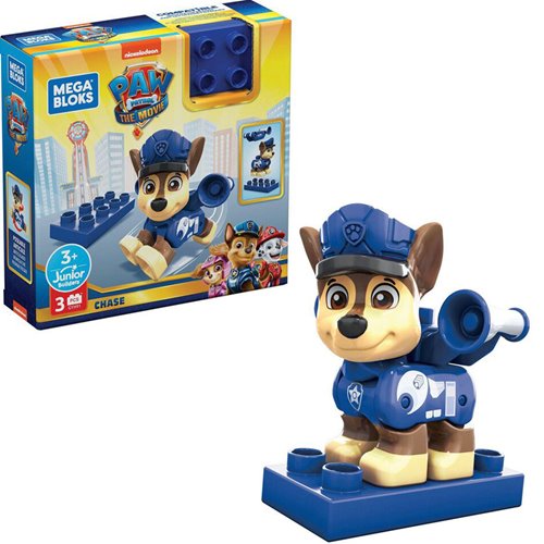 PAW Patrol The Movie Mega Bloks Chase Buildable Figure, Not Mint