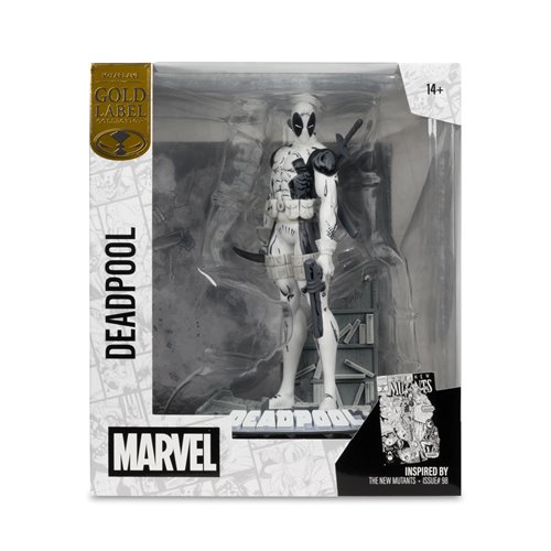 Marvel Deadpool The New Mutants #98 Line Art 1:10 Scale Posed Figure with Scene - Gold Label Exclusi