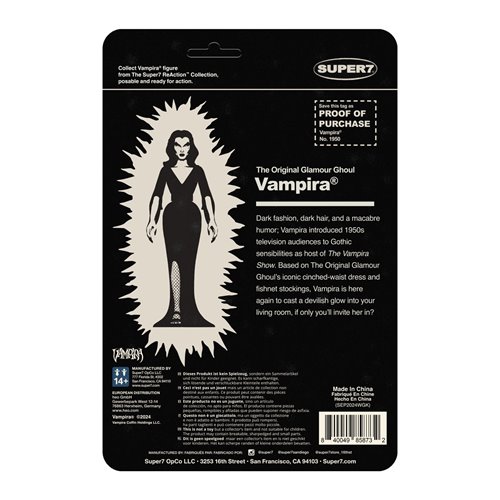 Vampira (Monster Glow) Glow-in-the-Dark 3 3/4-Inch ReAction Figure