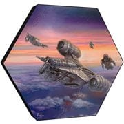 Star Wars: The Mandalorian The Escort Knexagon Wood Print