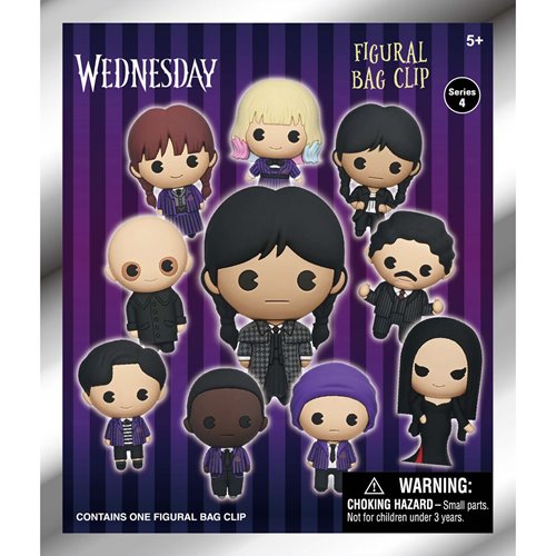 Wednesday Addams Series 4 3D Foam Bag Clip Random 6-Pack