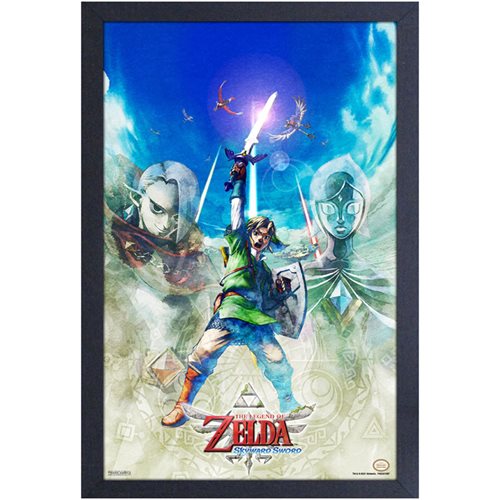 The Legend of Zelda: Skyward Sword Link Attack Pose Framed Art Print