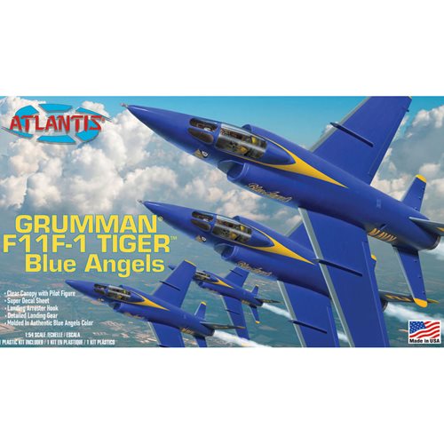 Grumman F11F-1 Tiger Blue Angels 1:54 Scale Plastic Model Kit