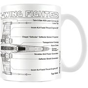 Star Wars  X-Wing Fighter Sketch 11 oz. Mug