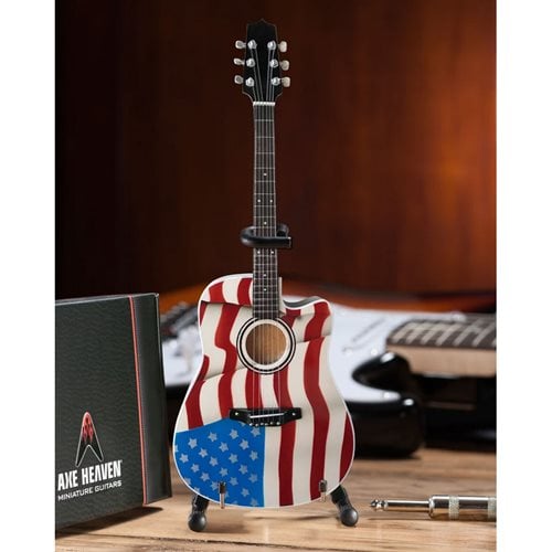 Toby Keith Signature USA Flag Acoustic Miniature Guitar Replica