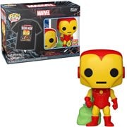 Marvel Holiday Iron Man Glow-in-the-Dark Funko Pop! Vinyl Figure #1282 and Adult Funko Pop! T-Shirt 2-Pack