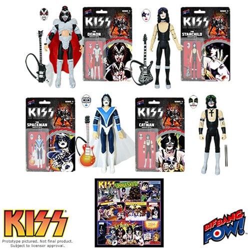 KISS Unmasked 3 3/4-Inch Action Figures Series 2 Set