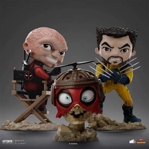 Deadpool & Wolverine with Headpool (Unmasked) MiniCo Vinyl Figure Set