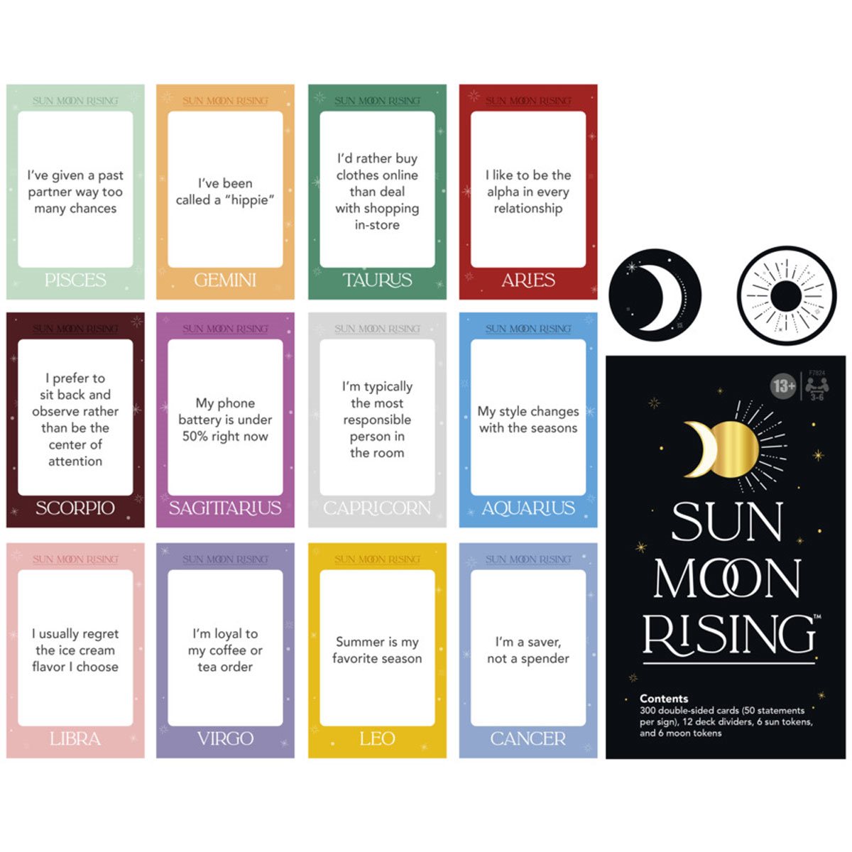 Sun Moon Rising Astrology-Themed Party Card Game