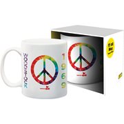 Woodstock Tie Dye Peace Sign 11 oz. Mug
