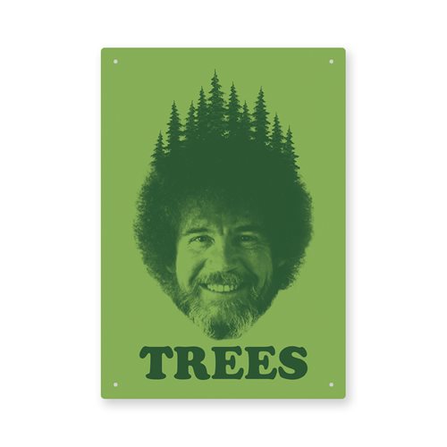 Bob Ross Trees Tin Sign
