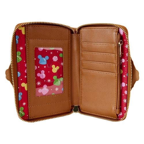 Mickey Mouse and Friends Gingerbread Holiday House Zip-Around Wallet