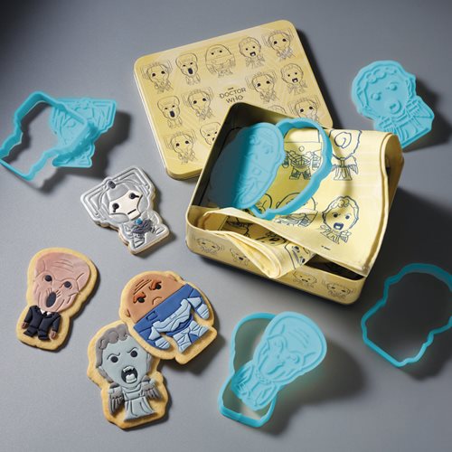 Doctor Who Monsters Cookie Cutter and Tea Towel Set