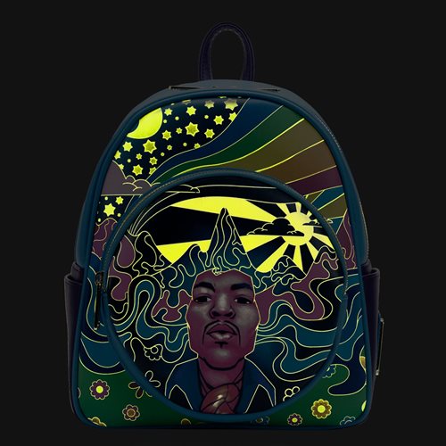 Jimi Hendrix Psychedelic Landscape Glow-in-the-Dark Mini-Backpack