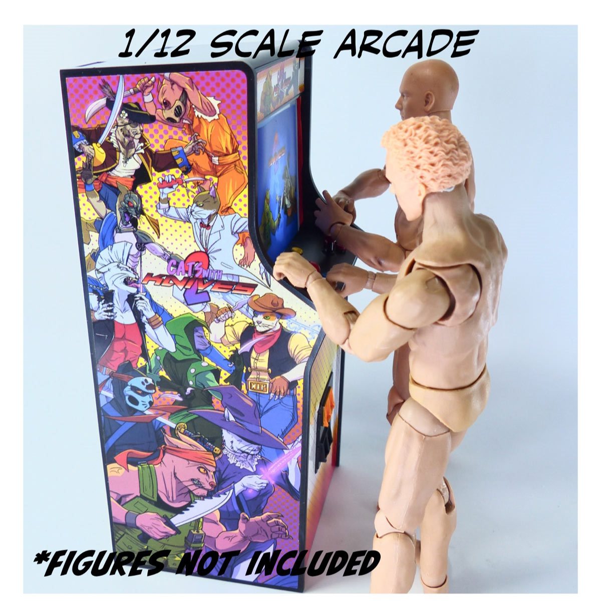  Super Action Stuff Game ON Arcade 1/12 Scale Six Inch Action  Figure Accessories Set with LED Light (Cyber Dagger w/Light) : Toys & Games