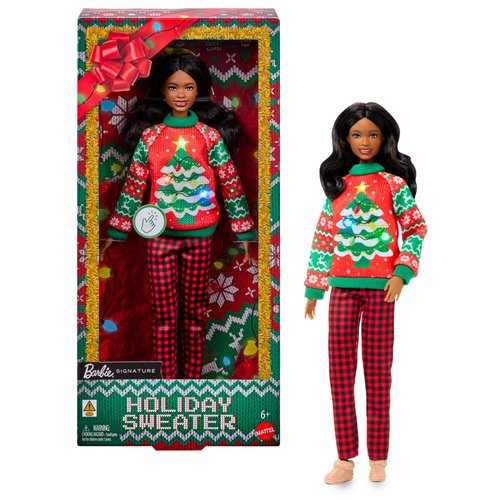 Barbie Ugly Sweater Doll with Brown Hair