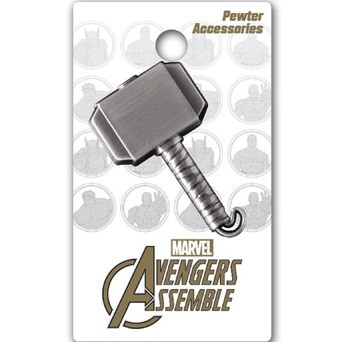 Avengers Assemble Thor Hammer Deluxe Pewter Lapel Pin