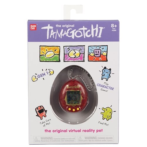 Tamagotchi Classic Red Glitter Electronic Game