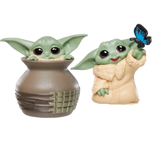 Star Wars The Mandalorian Baby Bounties Jar Hideaway and Butterfly Encounter Grogu Mini-Figures