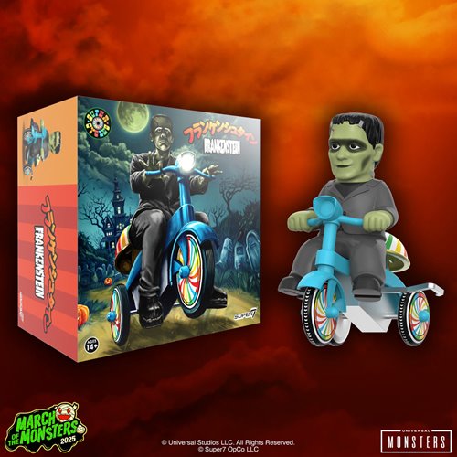 Universal Monsters Frankenstein (Black with Blue Trike) Super Cycles Vinyl Figure