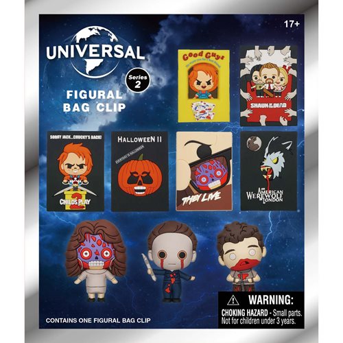 Universal Vault Horror Series 2 Figural Bag Clip Random 6-Pack