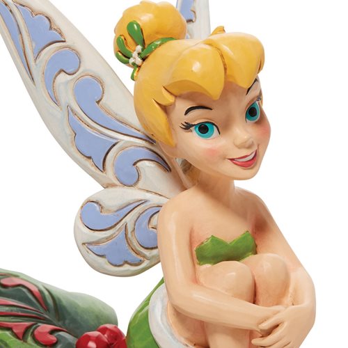 Disney Traditions Tinker Bell Sitting on Holly by Jim Shore Statue