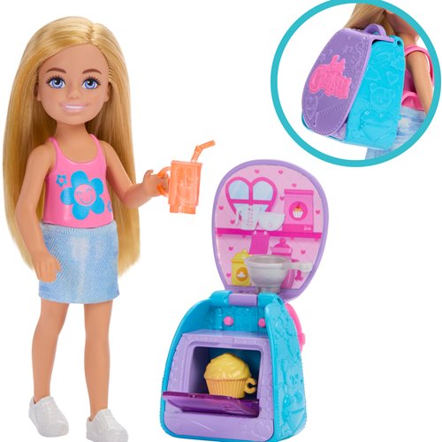 Barbie Family and Friends Club Chelsea Cupcake Backpack Doll