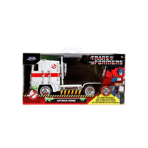 Hollywood Rides Transformers Ghostbusters G1 Optimus Prime Mashup 40th Anniversary 1:32 Scale Die-Ca