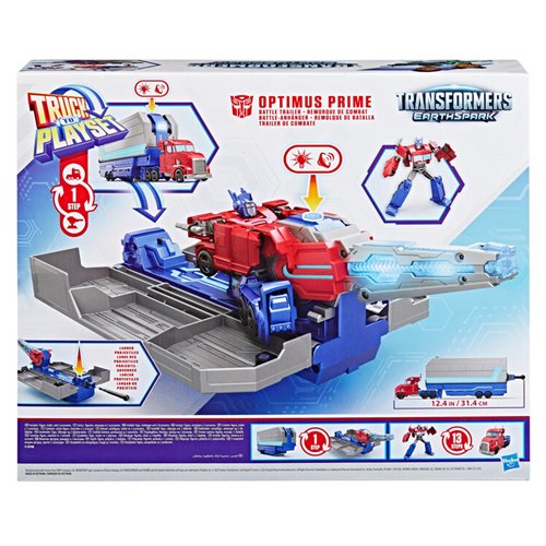 Transformers EarthSpark Optimus Prime Battle Trailer Playset