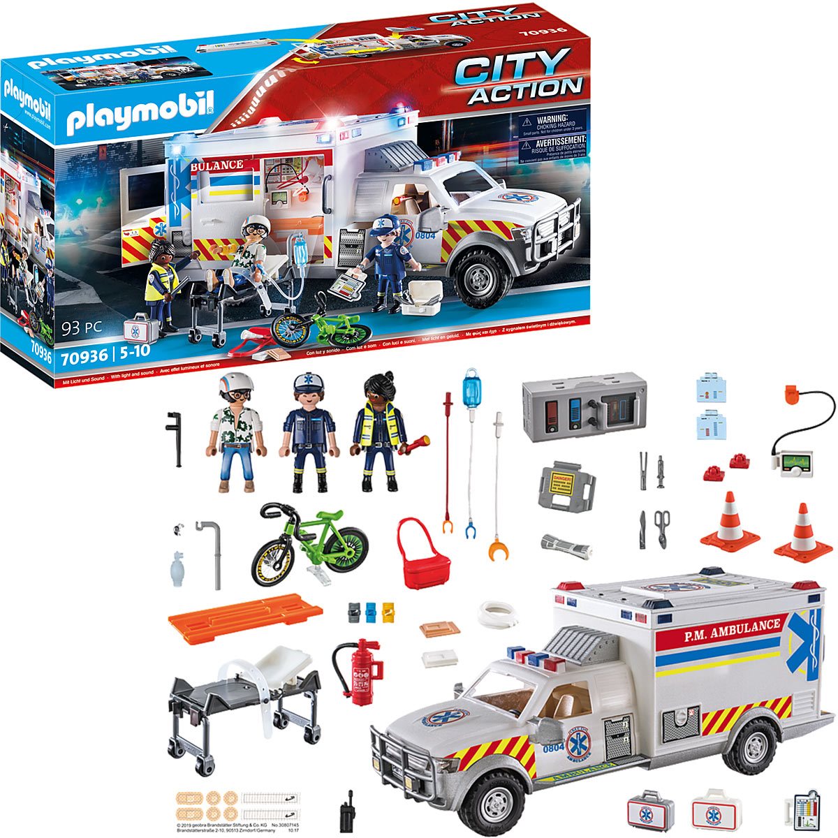 Assembling PLAYMOBIL Ambulance with Light and Sound Rescue Car Toy for Kids  