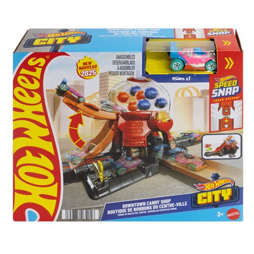 Hot Wheels Downtown Candy Shop Track Set