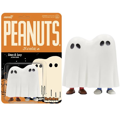 Peanuts Linus & Lucy Ghost 3 3/4-Inch ReAction Figure