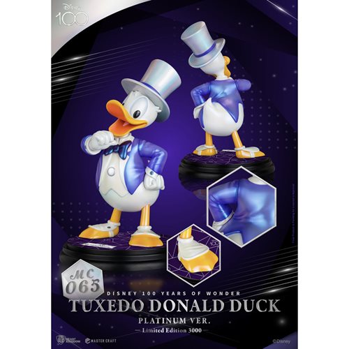 Disney 100 Years of Wonder Tuxedo Donald Duck Platinum Version MC-065 Master Craft Statue