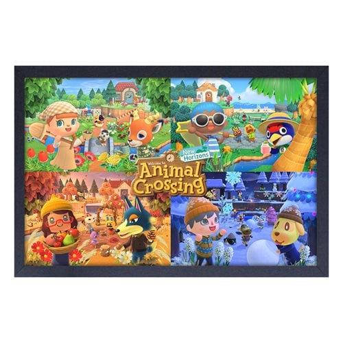 Animal Crossing: New Horizons Four Seasons Framed Art Print