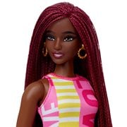 Barbie Fashionistas Doll #186 with Split Pattern Love and Stripes Dress