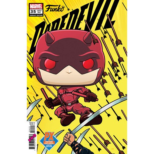 Marvel Daredevil Action Pose Pop! Vinyl Figure - Previews Exclusive with Daredevil #35 Variant Comic