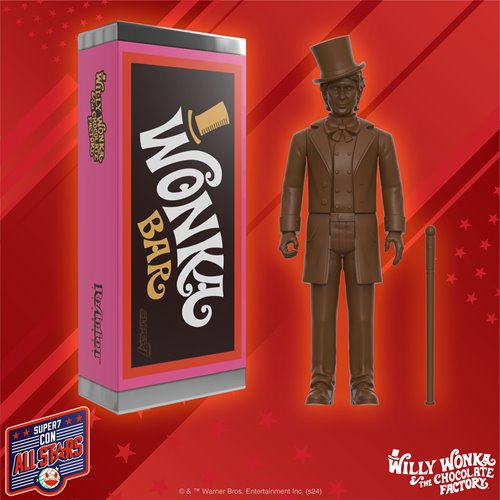 Willy Wonka and the Chocolate Factory Willy Wonka in Wonka Bar 3 3/4-Inch ReAction Figure - SDCC Exc