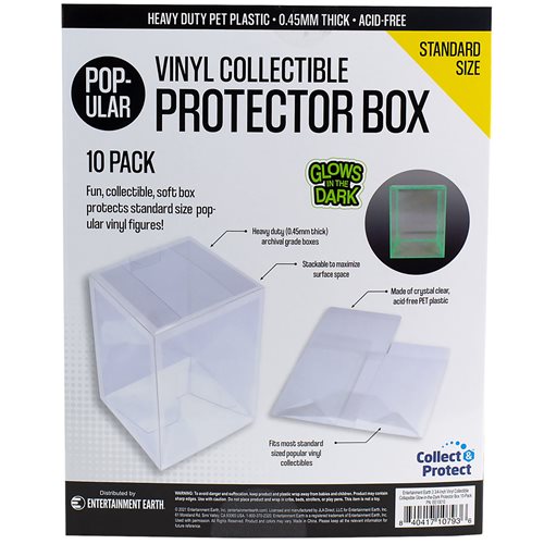 Entertainment Earth 3 3/4-Inch Vinyl Collectible Collapsible Glow-in-the-Dark Protector Box 10-Pack