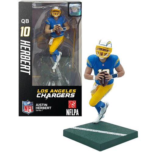 NFL Series 1 Los Angeles Chargers Justin Herbert Action Figure Case of 6