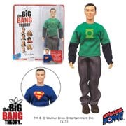 The Big Bang Theory Sheldon Green Lantern and Superman Primary T-Shirts 8-Inch Action Figure