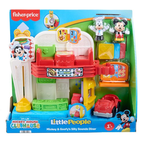 Disney Jr. Little People Mickey & Goofy's Silly Sounds Diner Playset