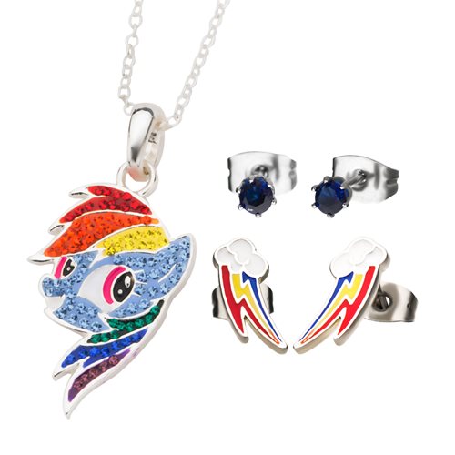 My Little Pony Rainbow Dash Necklace Earring Set