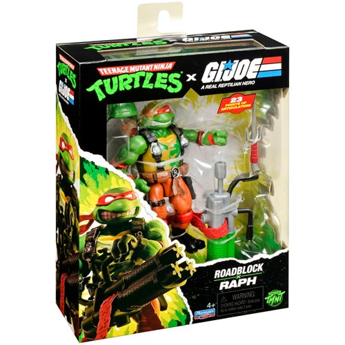 Teenage Mutant Ninja Turtles x G.I. Joe Raphael x Roadblock Action
