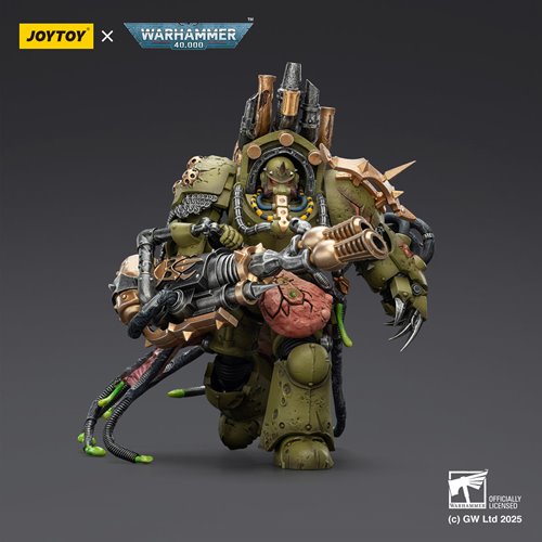 Joy Toy Warhammer 40,000 Death Guard Lord of Virulence with Power Fist and Twin Plague Spewer 1:18 S