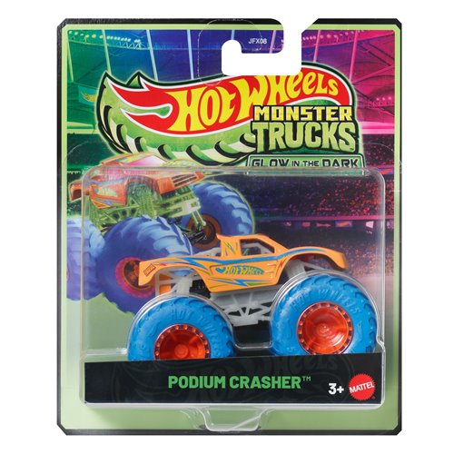 Hot Wheels Monster Trucks Glow in the Dark Vehicle 2026 Mix 3 Case of 6