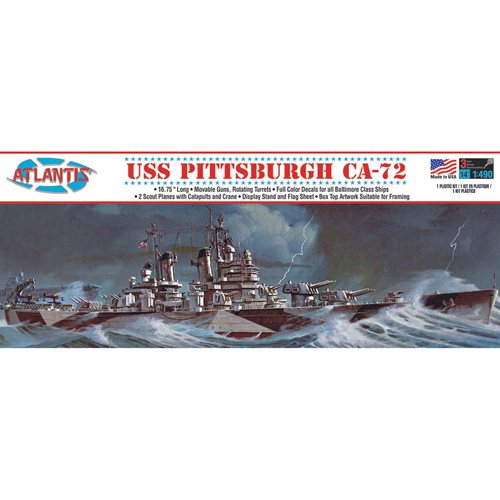 U.S.S. Pittsburgh CA-72 Heavy Cruiser 1:490 Scale Plastic Model Kit
